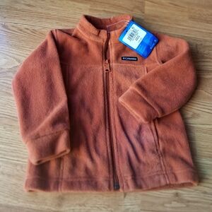 P.    NWT Childrens, Columbia Fleece Jacket, Rust Color, Msrp $28
